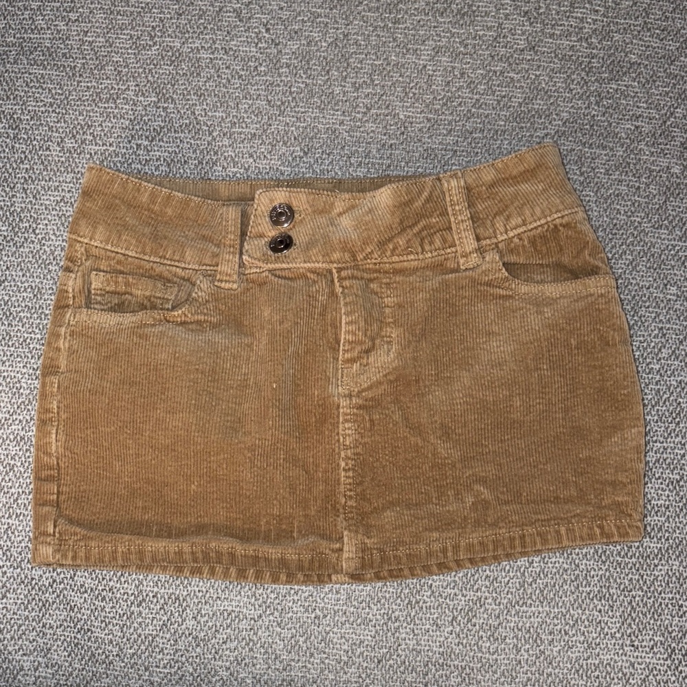 H&M Brown Corduroy Mini Skirt